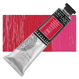 Sennelier Extra-Fine Artist Acrylique - Primary Red, 60 ml tube and swatch
