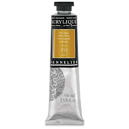 Sennelier Extra-Fine Artist Acryliques - Yellow Ochre, 60 ml tube