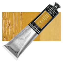 Sennelier Extra-Fine Artist Acrylique - Yellow Ochre, 200 ml tube and swatch