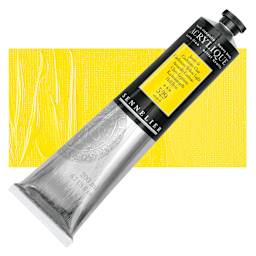Sennelier Extra-Fine Artist Acrylique - Cadmium Yellow Light, 200 ml tube and swatch