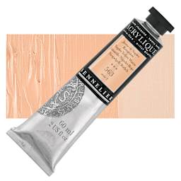Sennelier Extra-Fine Artist Acrylique - Naples Yellow Warm, 60 ml tube and swatch