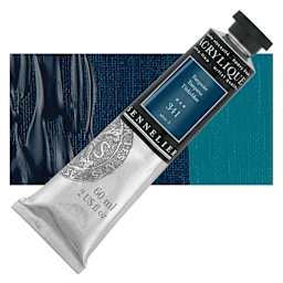 Sennelier Extra-Fine Artist Acrylique - Turquoise, 60 ml tube and swatch