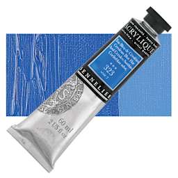 Sennelier Extra-Fine Artist Acrylique - Cerulean Blue Hue, 60 ml tube and swatch