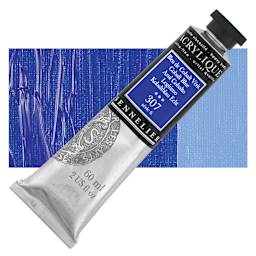 Sennelier Extra-Fine Artist Acrylique - Cobalt Blue, 60 ml tube and swatch