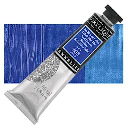 Sennelier Extra-Fine Artist Acrylique - Cobalt Blue Hue, 60 ml tube and swatch