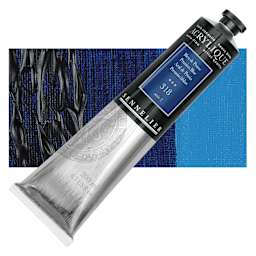 Sennelier Extra-Fine Artist Acrylique - Prussian Blue, 200 ml tube and swatch