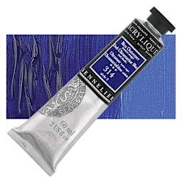 Sennelier Extra-Fine Artist Acrylique - Dark Ultramarine Blue (Red Shade), 60 ml tube and swatch