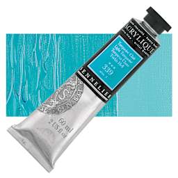 Sennelier Extra-Fine Artist Acrylique - Light Turquoise, 60 ml tube and swatch