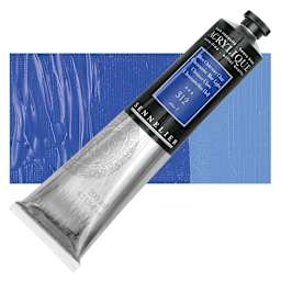 Sennelier Extra-Fine Artist Acrylique - Ultramarine Blue Light, 200 ml tube and swatch