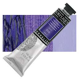 Sennelier Extra-Fine Artist Acrylique - Ultramarine Violet, 60 ml tube and swatch