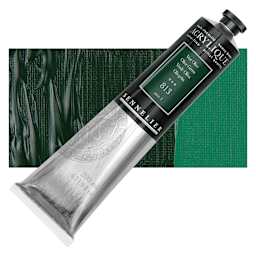 Sennelier Extra-Fine Artist Acrylique - Olive Green, 200 ml tube and swatch