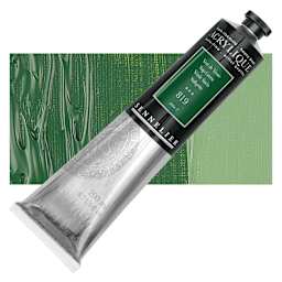 Sennelier Extra-Fine Artist Acrylique - Sap Green, 200 ml tube and swatch