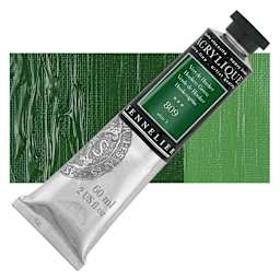 Sennelier Extra-Fine Artist Acrylique - Hookers Green, 60 ml tube and swatch