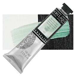 Sennelier Extra-Fine Artist Acrylique - Interference Green, 60 ml tube and swatch