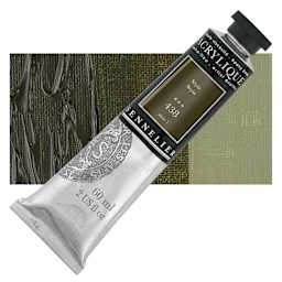Sennelier Extra-Fine Artist Acrylique - Sepia, 60 ml tube and swatch