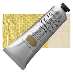 Winsor & Newton Professional Acrylic Paint - Antique Gold, 60 ml tube and swatch