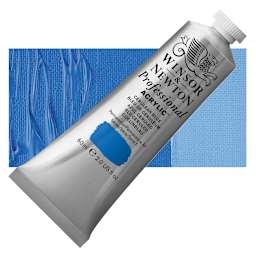 Winsor & Newton Professional Acrylic Paint - Cerulean Blue, 60 ml tube and swatch
