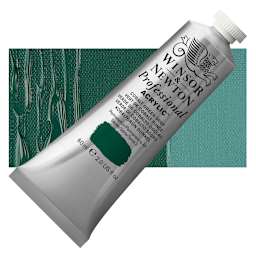 Winsor & Newton Professional Acrylic Paint - Cobalt Green Deep, 60 ml tube and swatch