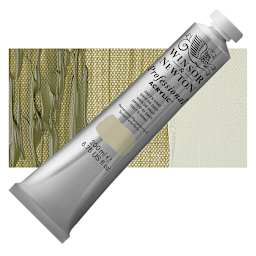 Winsor & Newton Professional Acrylic Paint - Davy's Gray, 200 ml tube and swatch