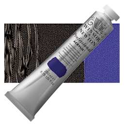Winsor & Newton Professional Acrylic Paint - Dioxazine Purple, 200 ml tube and swatch