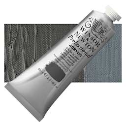 Winsor & Newton Professional Acrylic Paint - Graphite Gray, 60 ml tube and swatch