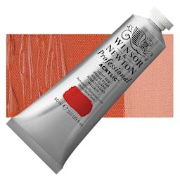 Winsor & Newton Professional Acrylic Paint - Light Red, 60 ml tube and swatch