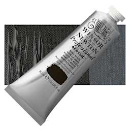 Winsor & Newton Professional Acrylic Paint - Mars Black, 60 ml tube and swatch