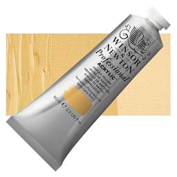 Winsor & Newton Professional Acrylic Paint - Naples Yellow, 60 ml tube and swatch
