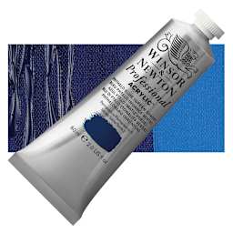 Winsor & Newton Professional Acrylic Paint - Phthalo Blue Green Shade, 60 ml tube and swatch