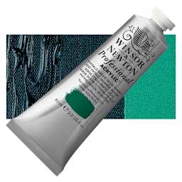 Winsor & Newton Professional Acrylic Paint - Phthalo Green Blue Shade, 60 ml tube and swatch