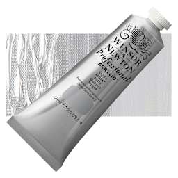 Winsor & Newton Professional Acrylic Paint - Silver, 60 ml tube and swatch