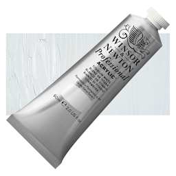 Winsor & Newton Professional Acrylic Paint - Titanium White, 60 ml tube and swatch