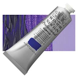 Winsor & Newton Professional Acrylic Paint - Ultramarine Violet, 60 ml tube and swatch