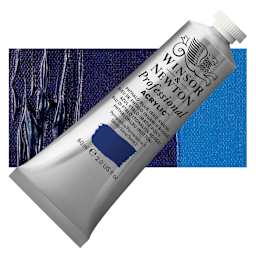 Winsor & Newton Professional Acrylic Paint - Phthalo Blue Red Shade, 60 ml tube and swatch