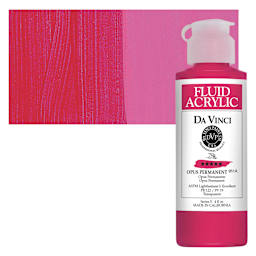 Da Vinci Fluid Acrylic Paint - Opus Permanent, 4 oz bottle and swatch