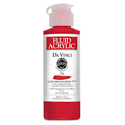 Da Vinci Fluid Acrylics - Alizarin Crimson, 4 oz bottle