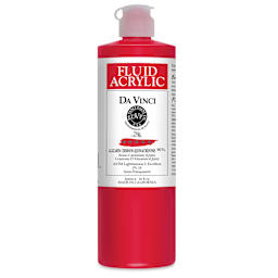 Da Vinci Fluid Acrylics - Alizarin Crimson, 16 oz bottle