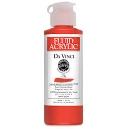 Da Vinci Fluid Acrylics - Cadmium Red Light Hue, 4 oz bottle