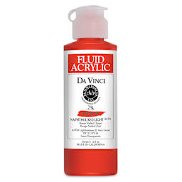 Da Vinci Fluid Acrylics - Napthol Red Light, 4 oz bottle