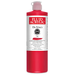 Da Vinci Fluid Acrylics - Cadmium Red Medium Hue, 16 oz bottle