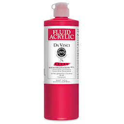 Da Vinci Fluid Acrylics - Rose Madder Quinacridone, 16 oz bottle