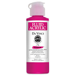 Da Vinci Fluid Acrylics - Quinacridone Magenta, 4 oz bottle