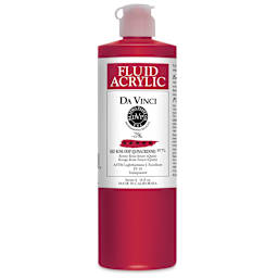 Da Vinci Fluid Acrylics - Red Rose Deep, 16 oz bottle