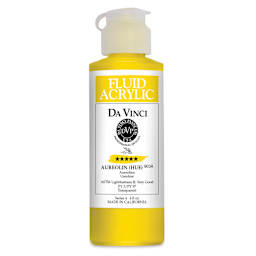 Da Vinci Fluid Acrylics - Aureolin Hue, 4 oz bottle