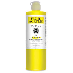 Da Vinci Fluid Acrylics - Hansa Yellow Light, 16 oz bottle