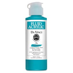 Da Vinci Fluid Acrylics - Cobalt Teal, 4 oz bottle