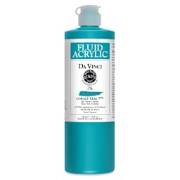 Da Vinci Fluid Acrylics - Cobalt Teal, 16 oz bottle