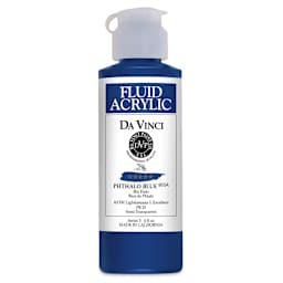 Da Vinci Fluid Acrylics - Phthalo Blue, 4 oz bottle