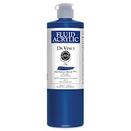 Da Vinci Fluid Acrylics - Phthalo Blue, 16 oz bottle