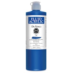 Da Vinci Fluid Acrylics - Ultramarine Blue, 16 oz bottle